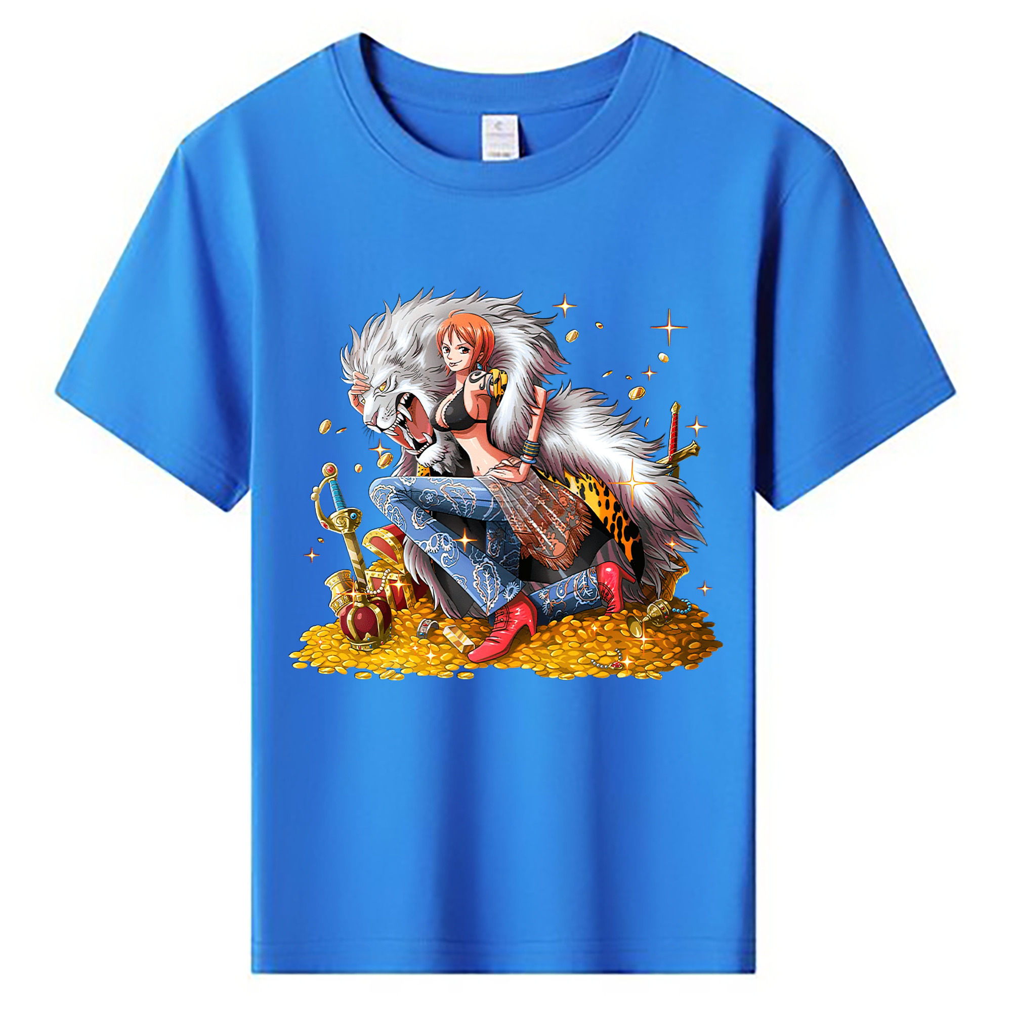 （画像用） ワンピース ナミ ONE PIECE Nami 綿100％キッズTシャツ（フロントプリント）